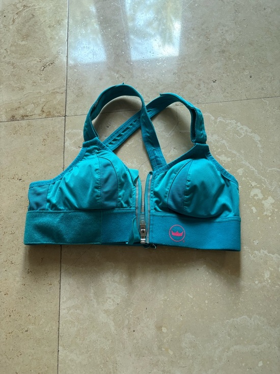 SHEFIT Other - SHEFIT Teal Front-Zip High-Impact Sports Bra